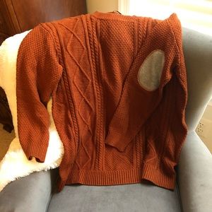 BDG Rust/Burnt Orange Sweater with Elbow Pads